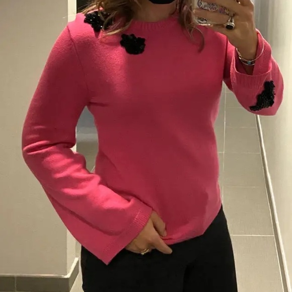 Prabal Gurung X RTR Pink Embellished Sweater Size S - Picture 1 of 9